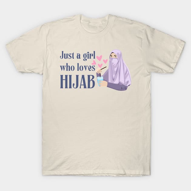 just a girl who loves hijab T-Shirt by Metavershort